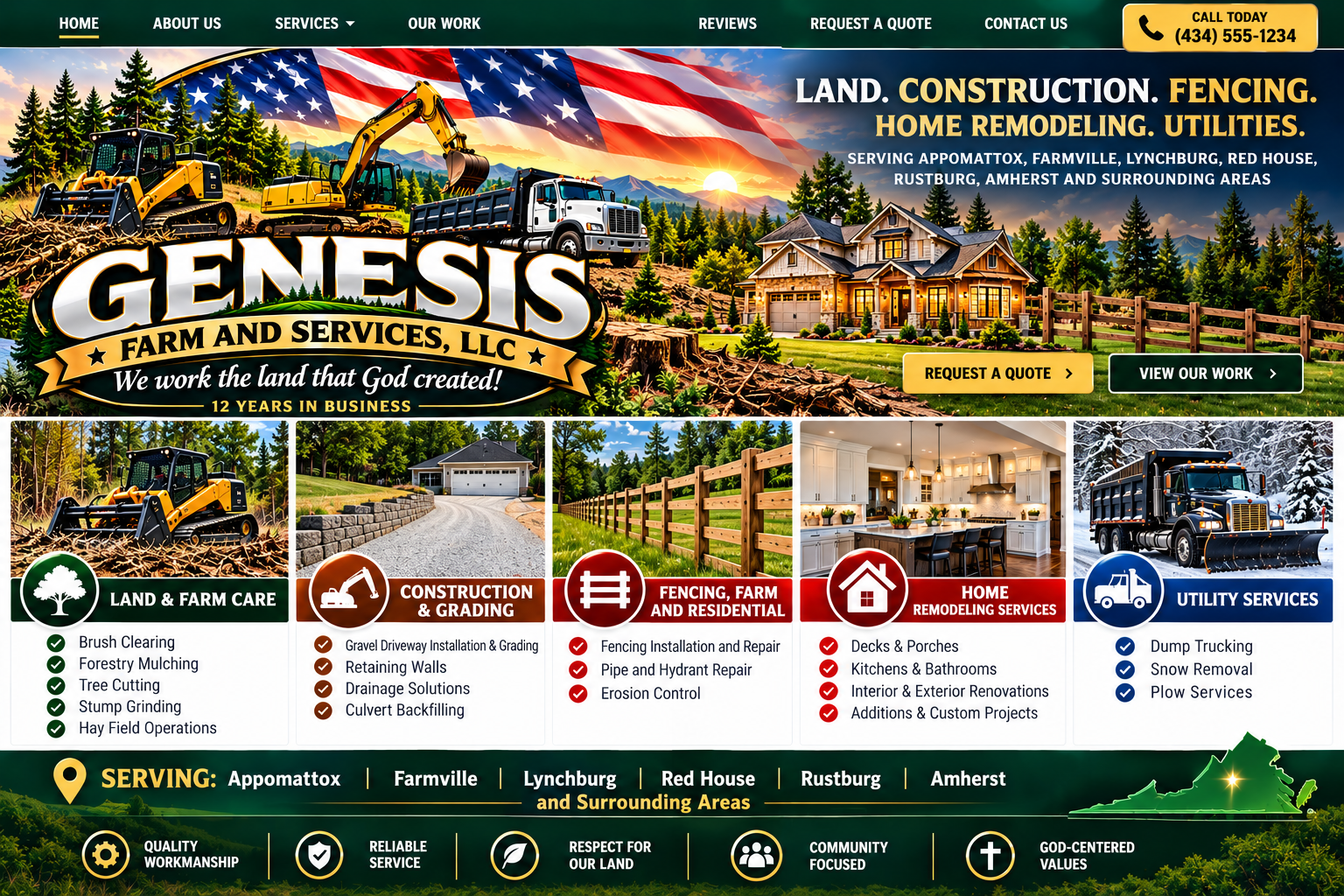Genesis Farm and Services, LLC branding and services